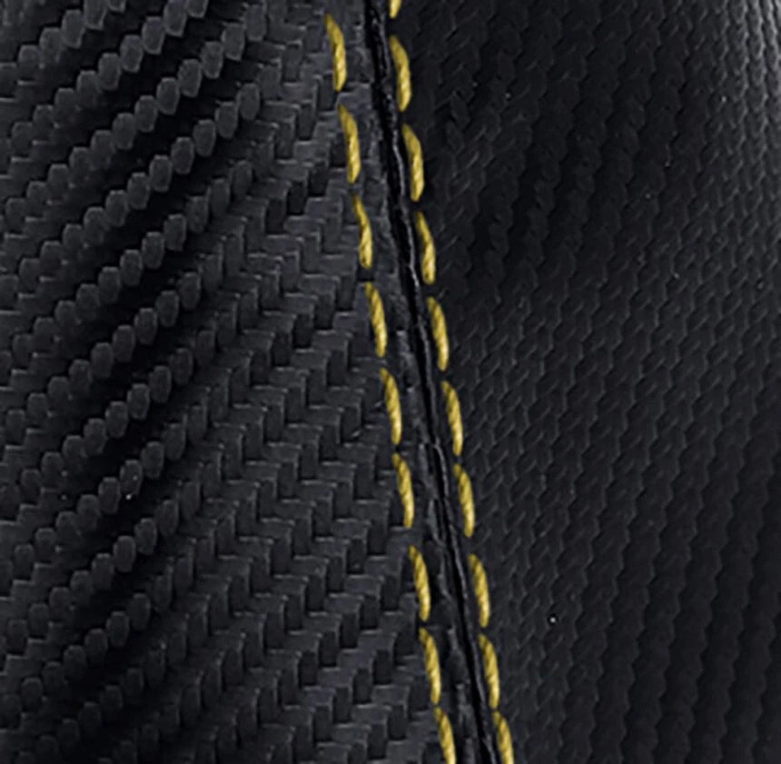 Manual Shift Boot for Ford Mustang (2005–2009) Carbon Fiber Yellow Stitch