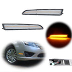 Set of 2 LED Chrome Front Side Marker Lights for Ford Fusion (2010–2012)
