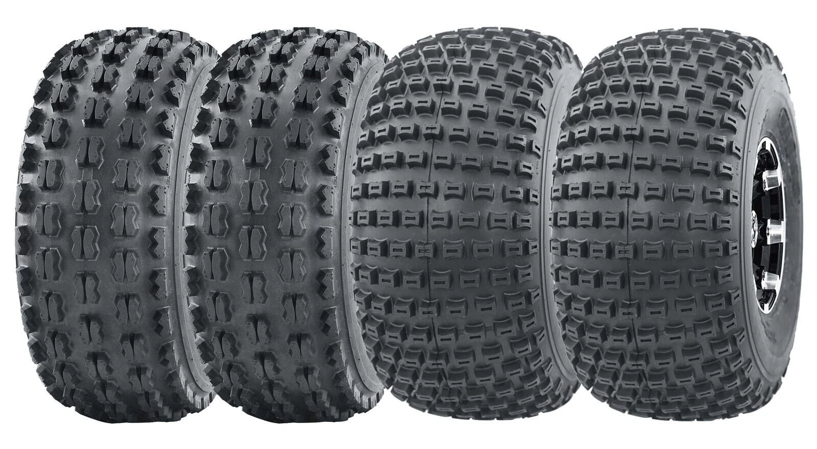 Set of 4 WANDA Sport ATV Tires 22x7-10 Front & 22x11-10 Rear
