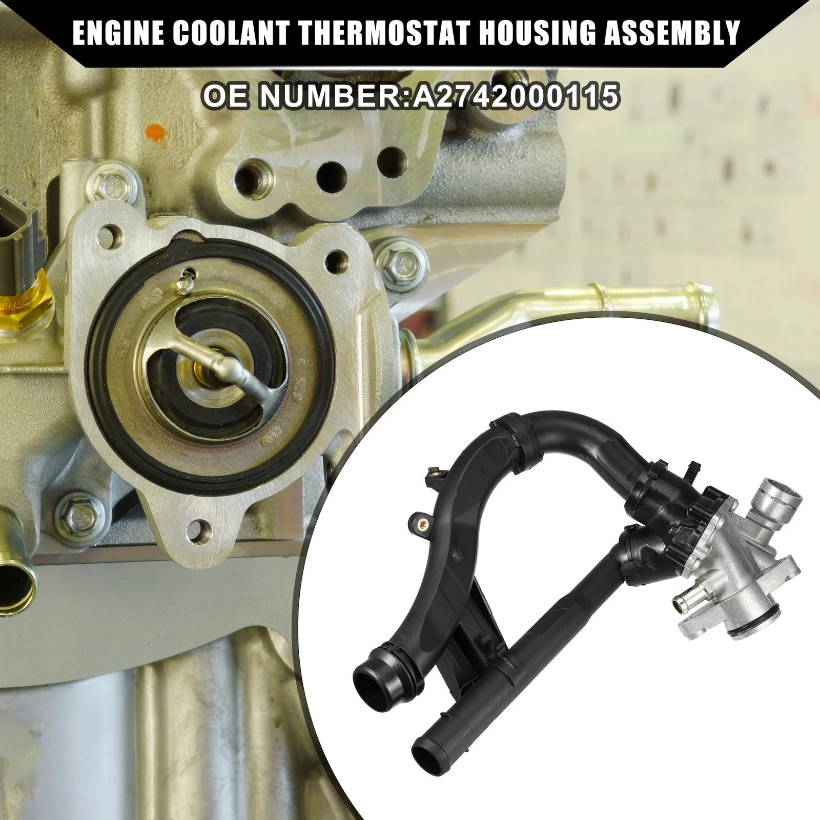 Engine Coolant Thermostat Housing Assembly for Mercedes-Benz GLC300 (2016–2023)