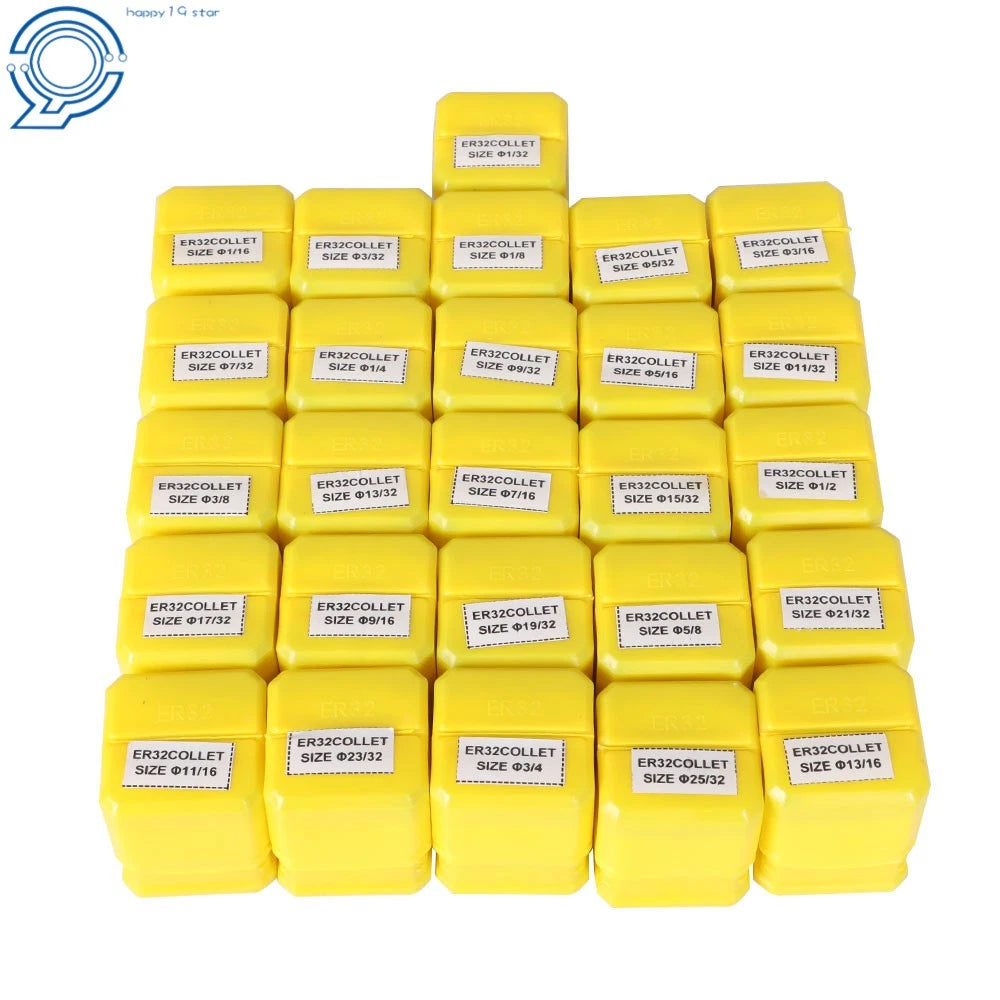 26 Pc ER32 Spring Collet Set for CNC Machine and Milling Lathe