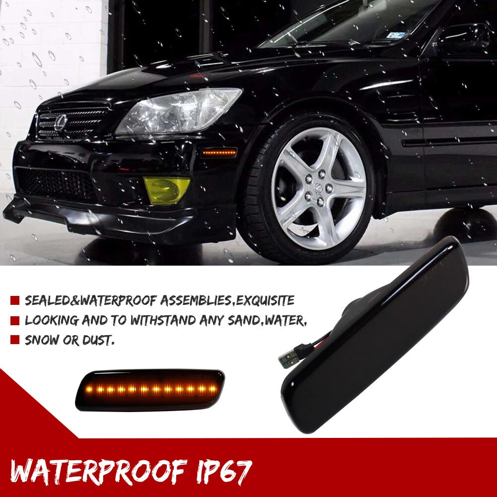 Set of 4 Smoke LED Side Marker Lights for Lexus IS300 (2000–2005)