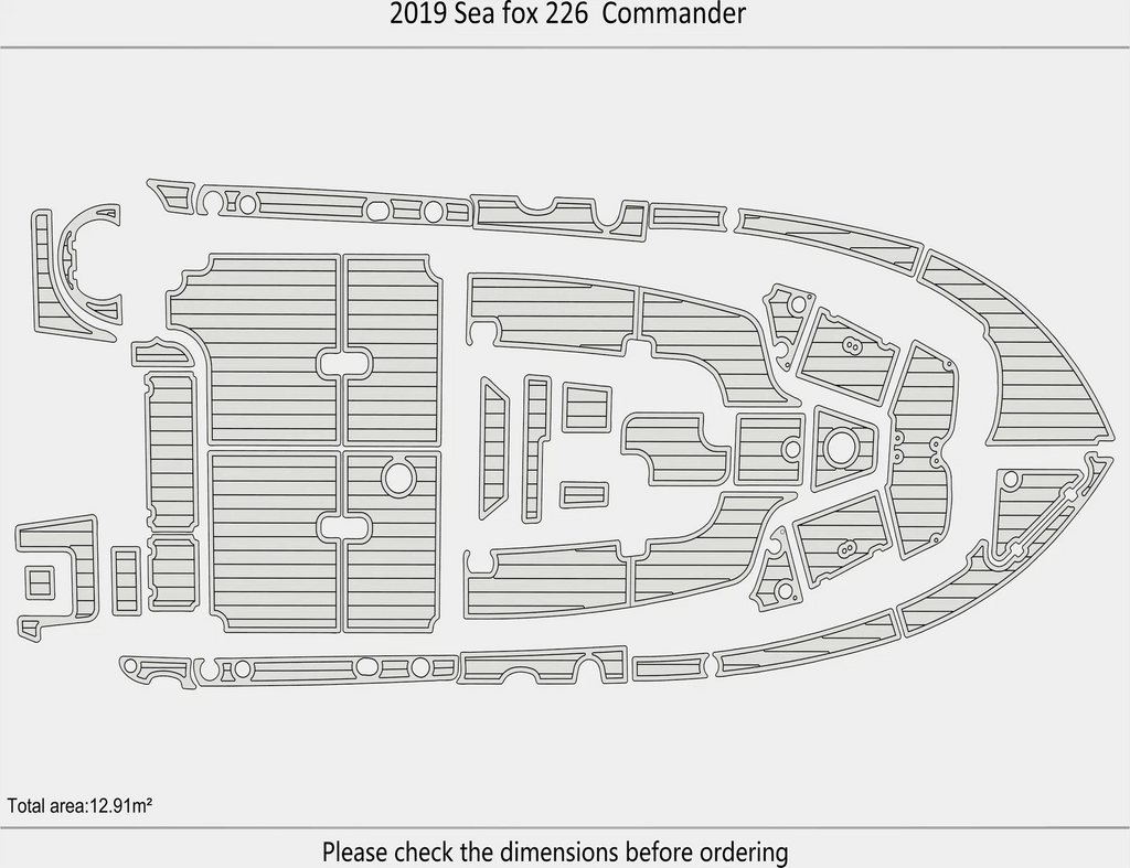 EVA Pad Foam Teak Deck Flooring for Sea Fox 226 Commander (2019)