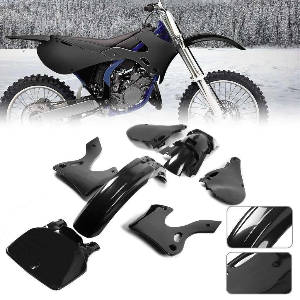 Black Restyle Plastic Kit Fairing Bodywork for Kawasaki KX125 KX250 (1999–2002)