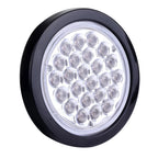 Set of 4 Amber/White 4" Round LED Signal Side Marker Lights for Truck Trailer