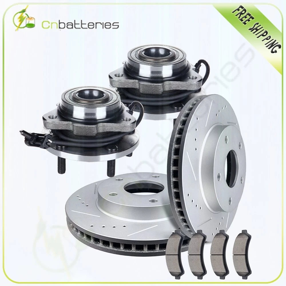 Front Drilled Brake Rotors & Ceramic Pads for GMC Jimmy (1998–2003)