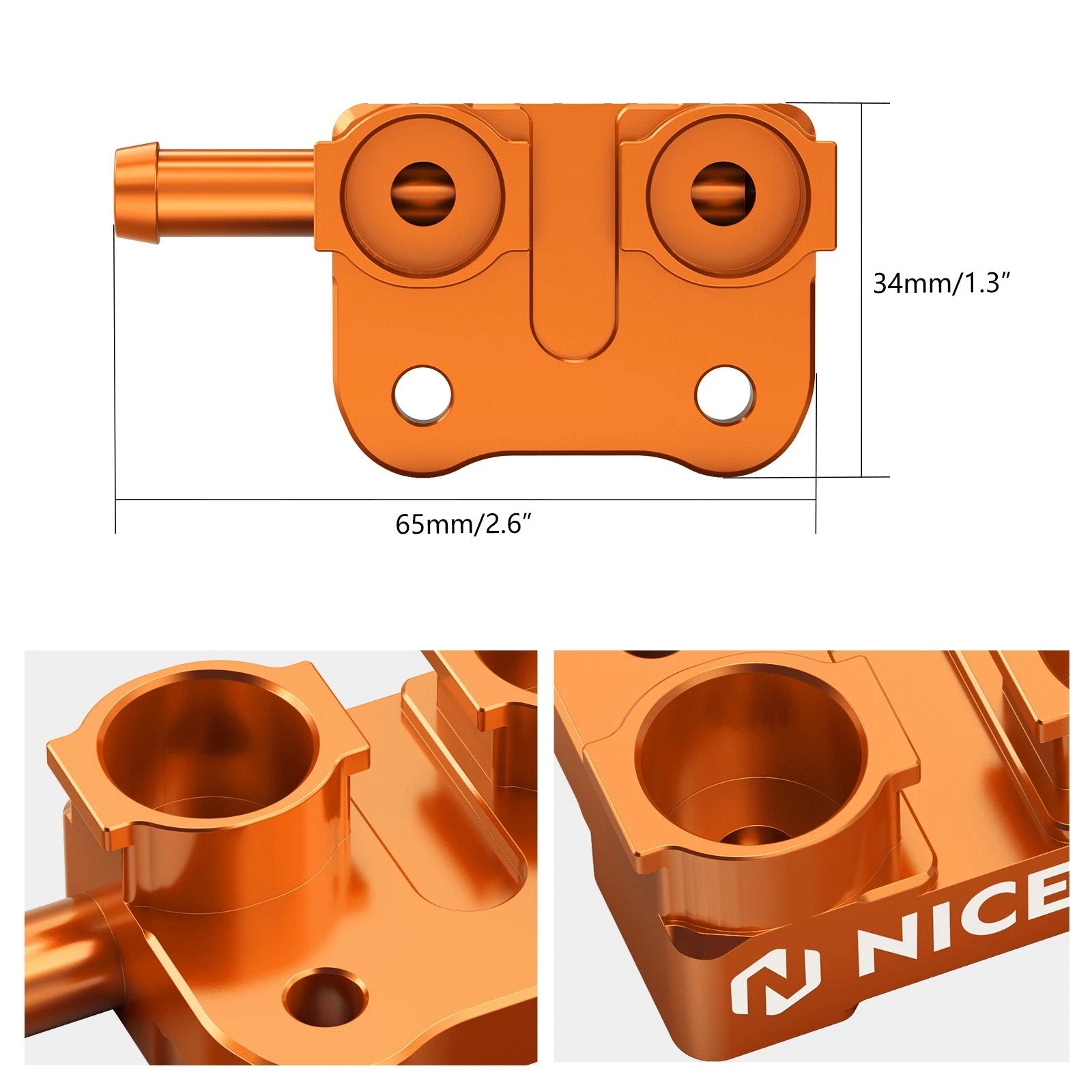 High Flow Fuel Rail TBI Fitting for KTM 125 250 300 SX/XC (2023–2025)