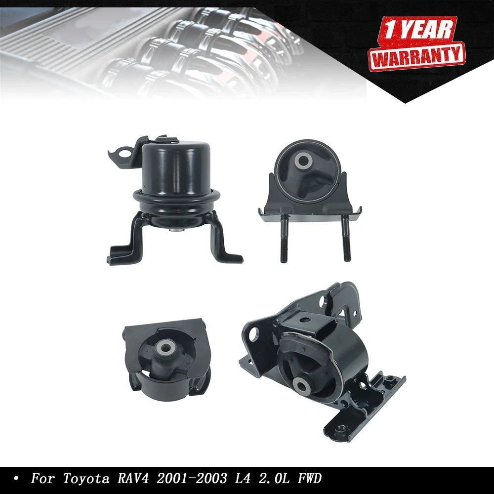 Set of 4 Engine Motor Mounts for Toyota RAV4 (2001-2003)