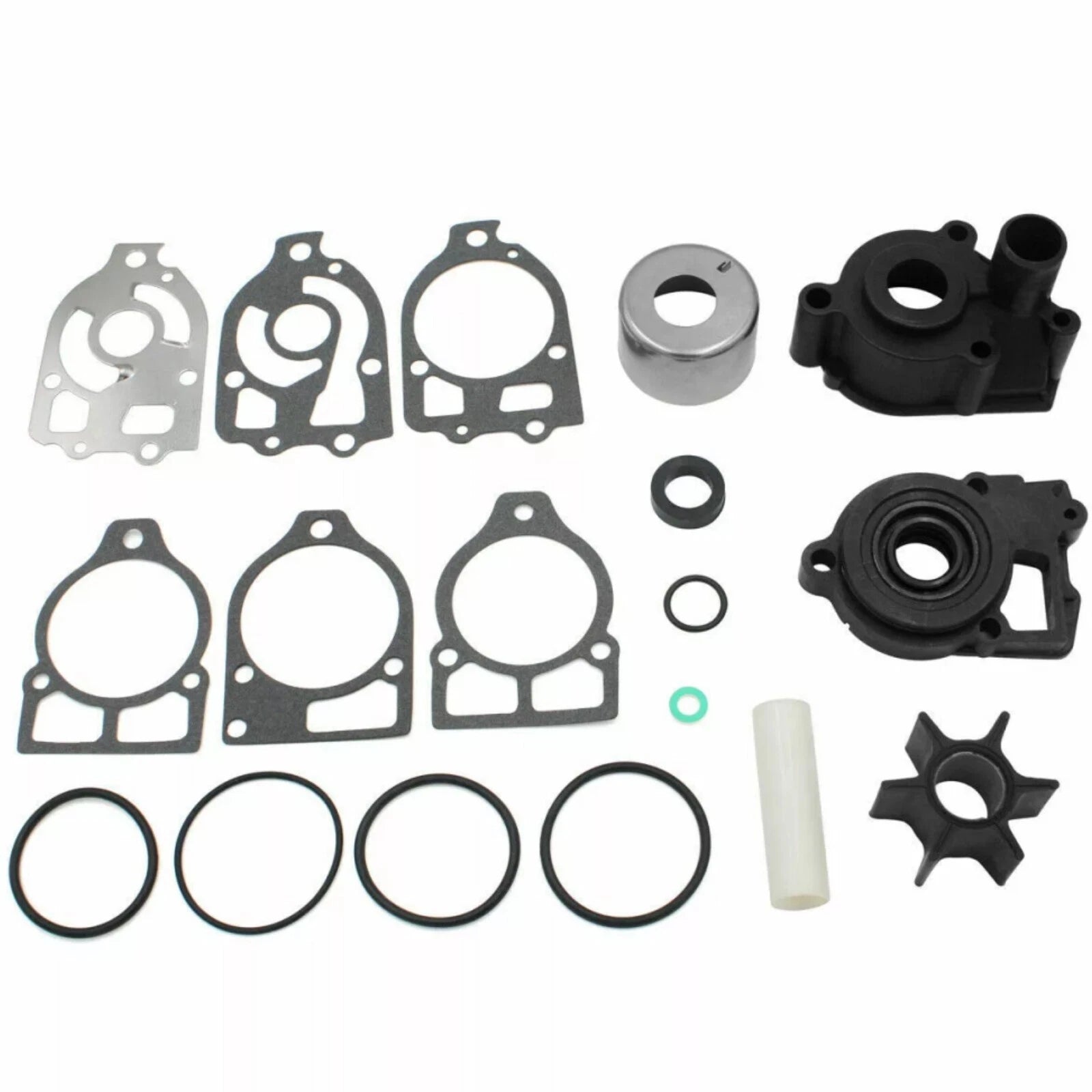 Water Pump Impeller Kit w/ Housing & Base for Mercury (18-3320, 46-96148A5, 46-42579A4)