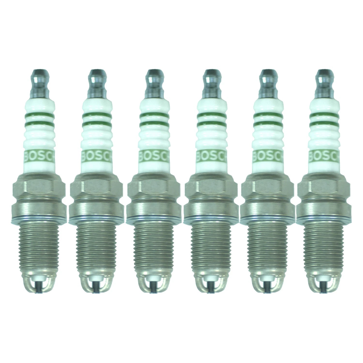 Set of 6 Bosch Nickel Spark Plugs for Audi 100 Quattro 90 Quattro (1983–1991)