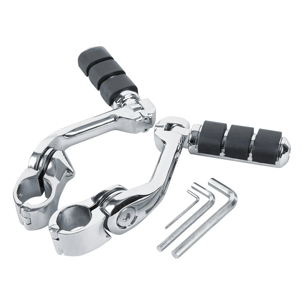 1-1/4" Long Mount Highway Engine Guards Footpegs for Harley Touring (2014–2023)