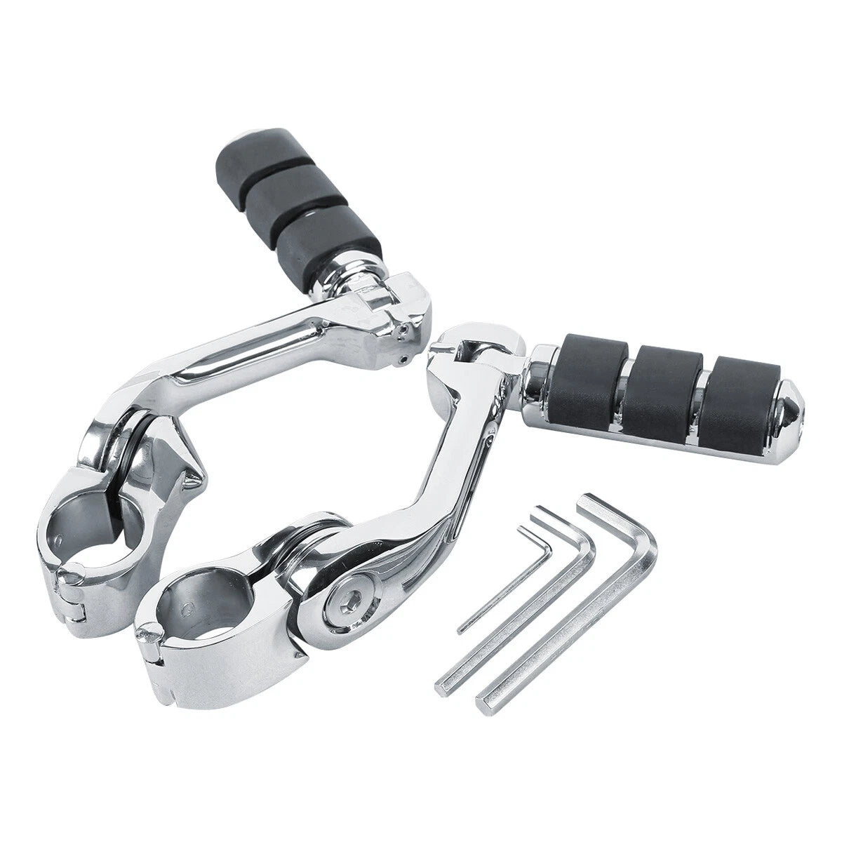 1-1/4" Long Mount Highway Engine Guards Footpegs for Harley Touring (2014–2023)
