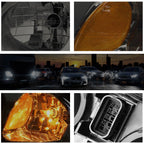Smoked Housing Amber Corner Signal Headlight Lamps Pair for Chevy Impala (2000–2005)