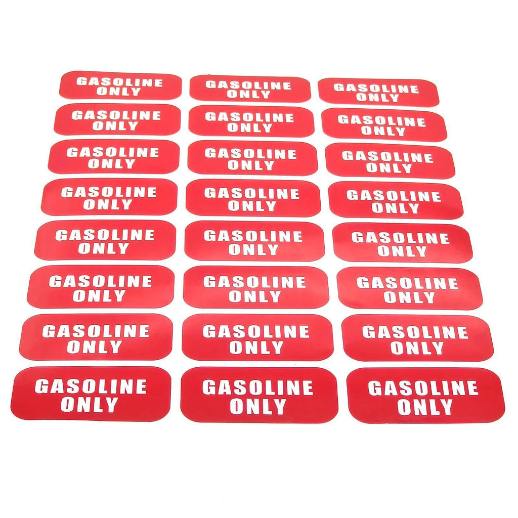 24x Gasoline Only Vinyl Decals for Fuel Door Labels