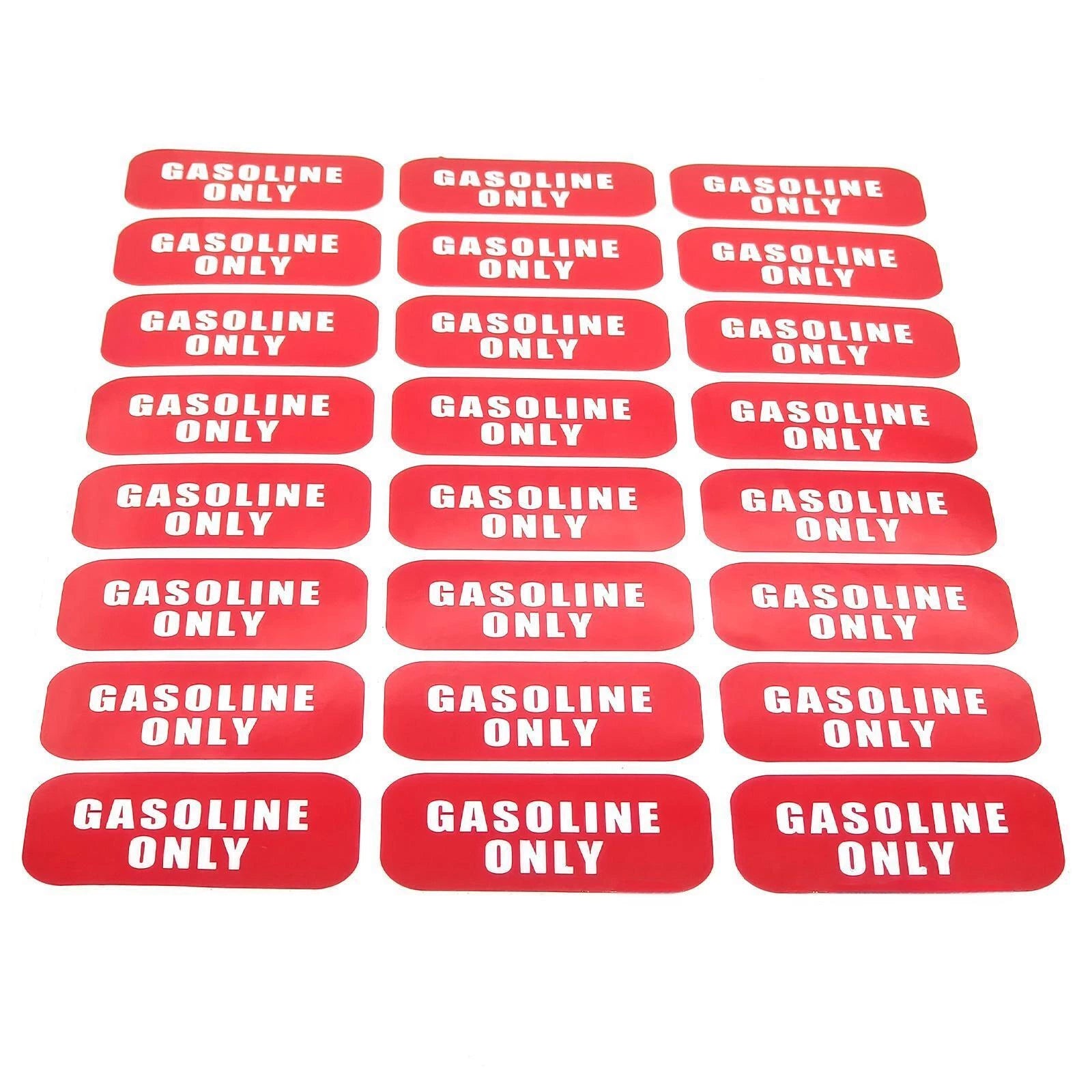 24x Gasoline Only Vinyl Decals for Fuel Door Labels