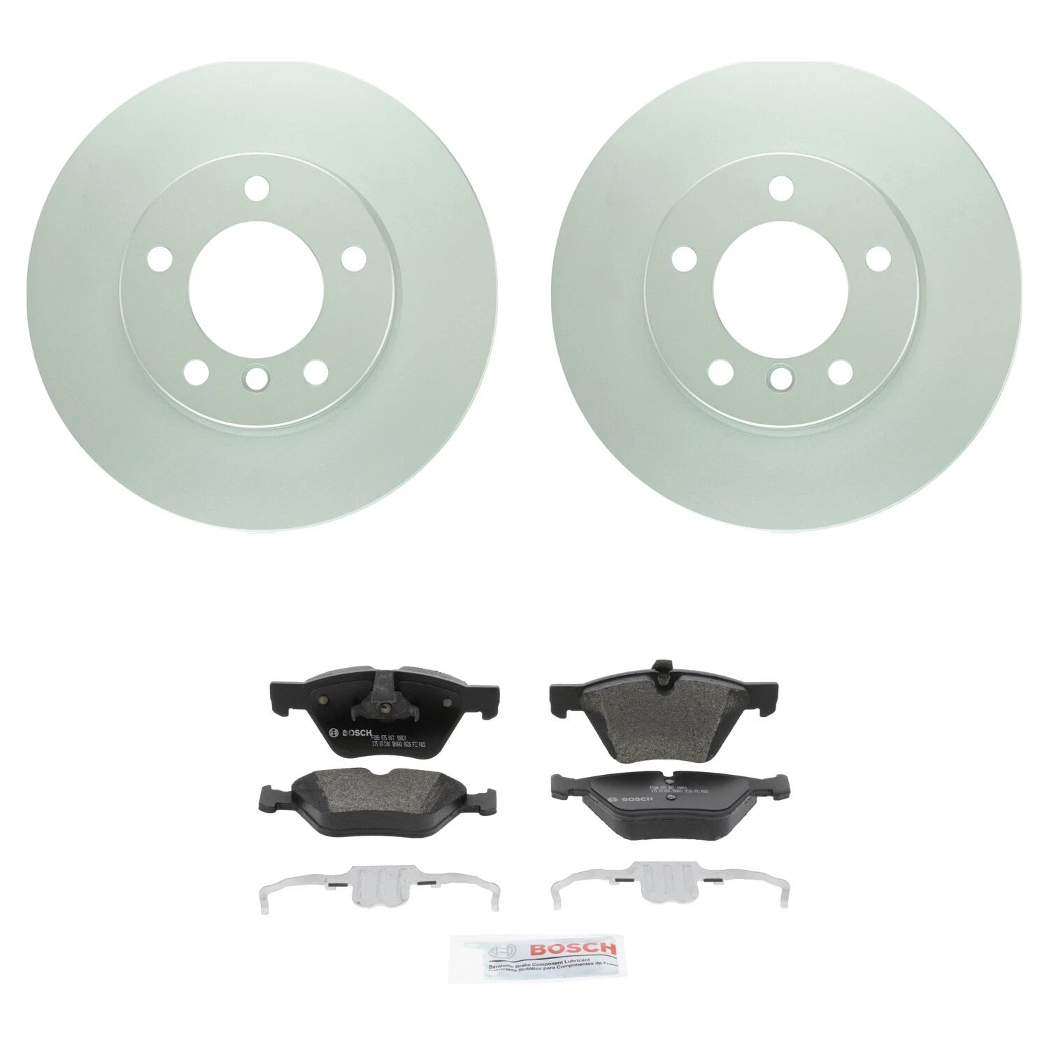 Set of 2 Bosch Front 300mm Rotors & Semi-Met Disc Brake Pads for E88 128i (2008–2013)