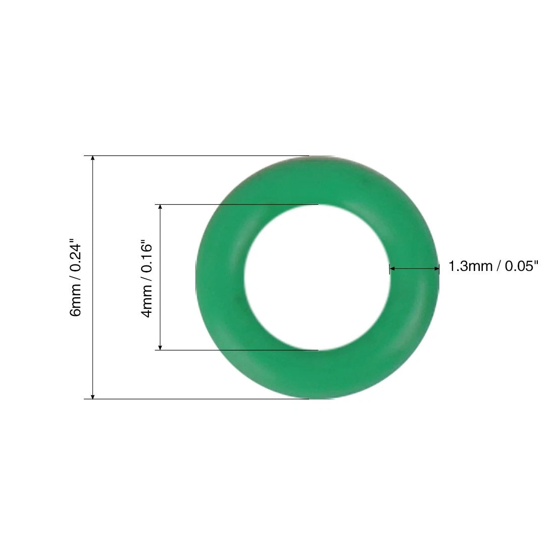 Set of 4 Diesel Fuel Injector Green Rubber O-Ring Seal Gasket for Ford Transit 