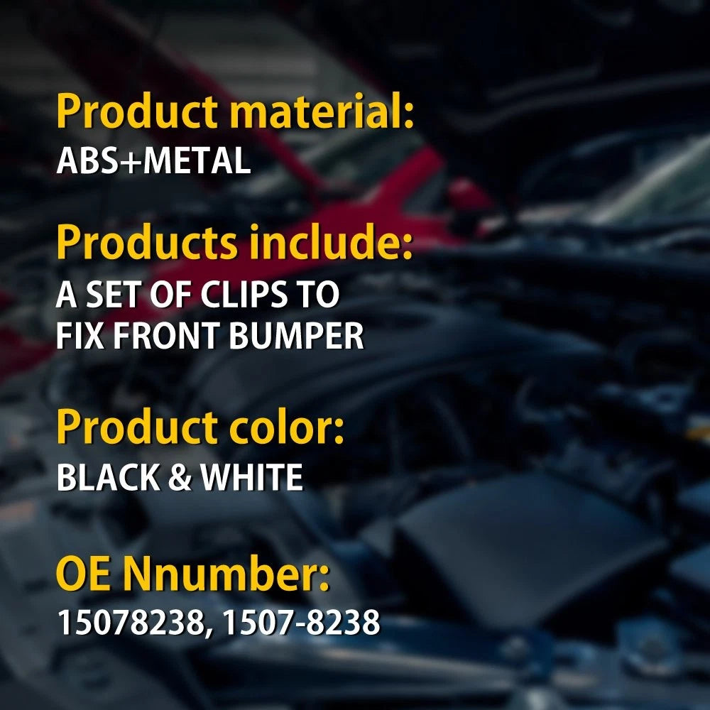 Clips for Toyota Corolla (2009–2019) Front Bumper Repair