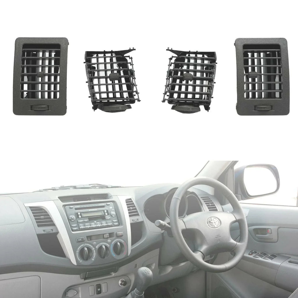 4 x Grey Air Vent Grilles for Toyota Hilux MK6 MK7 (2005-2014)