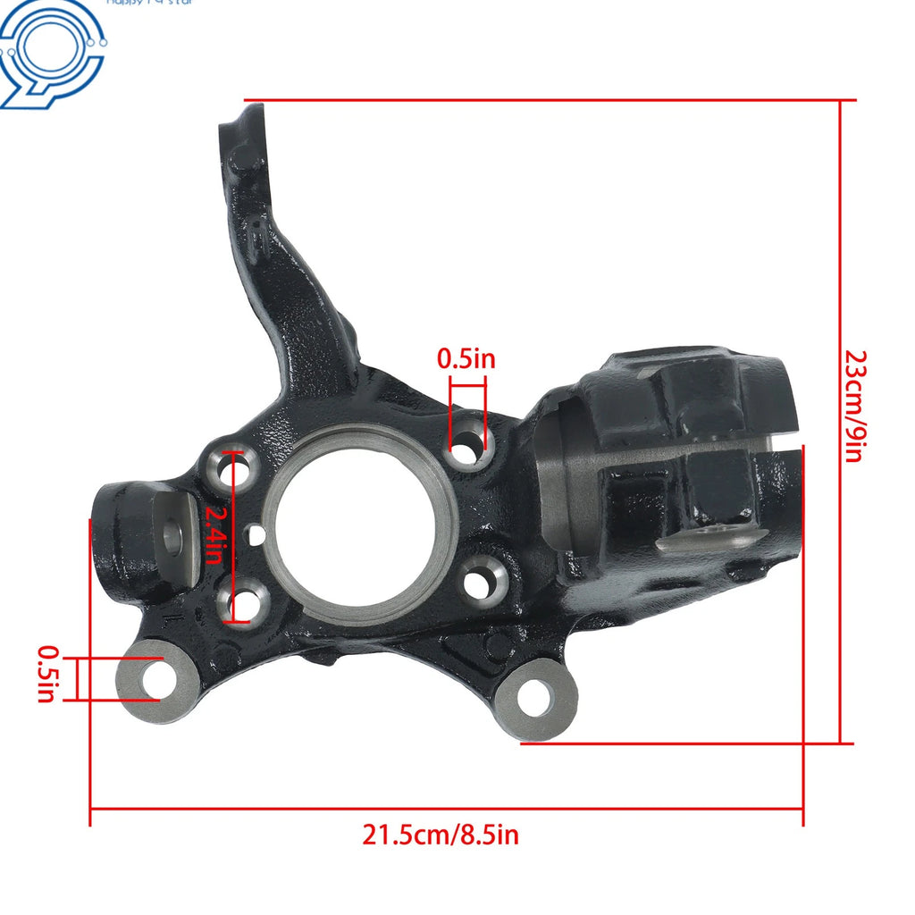 Steering Knuckle Left for Audi A3 Q3 Volkswagen Eos Golf Jetta (2006–2018)