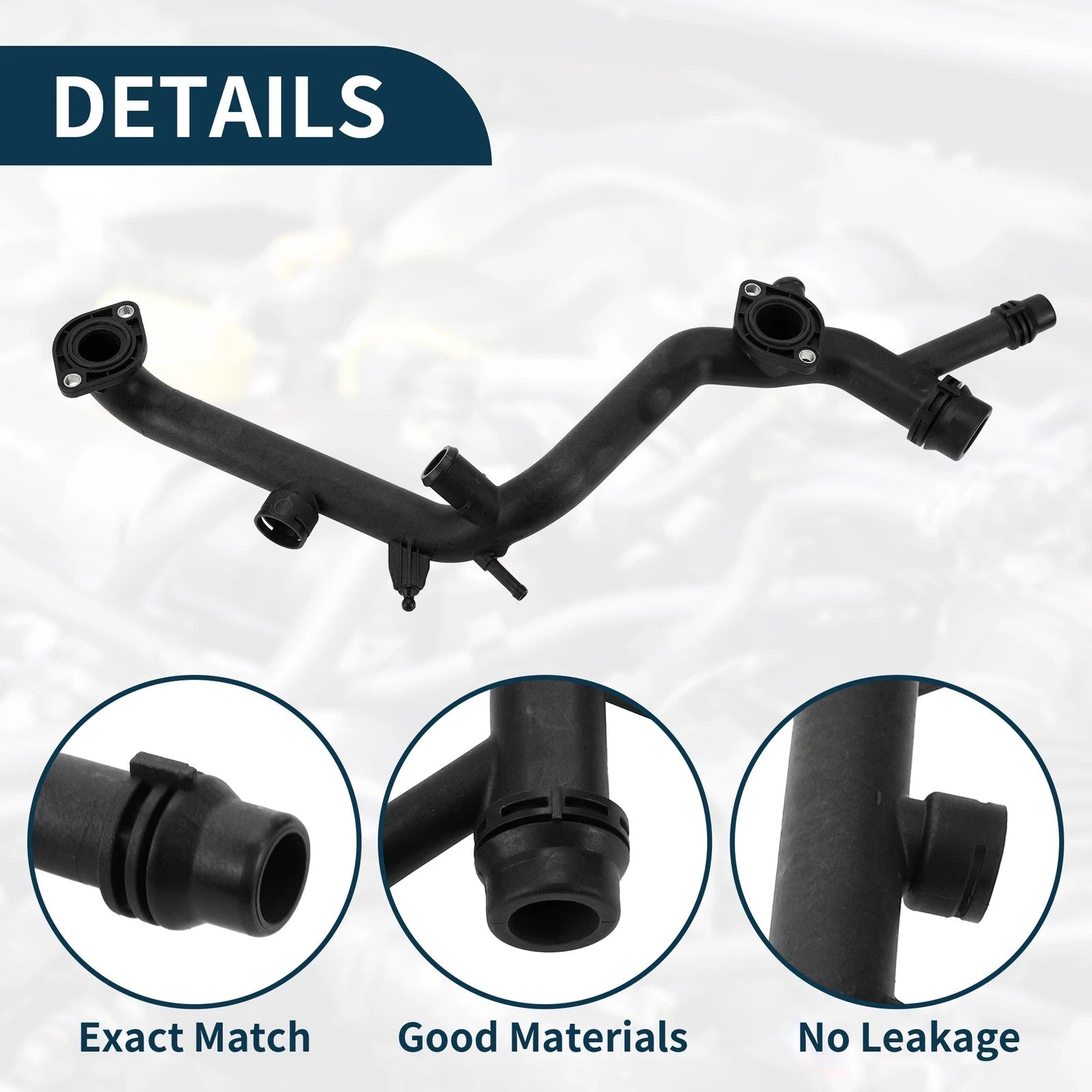 Engine Cooling Water Line for Audi A4 Quattro (2005–2009) No. 06E121045E/06E121045R