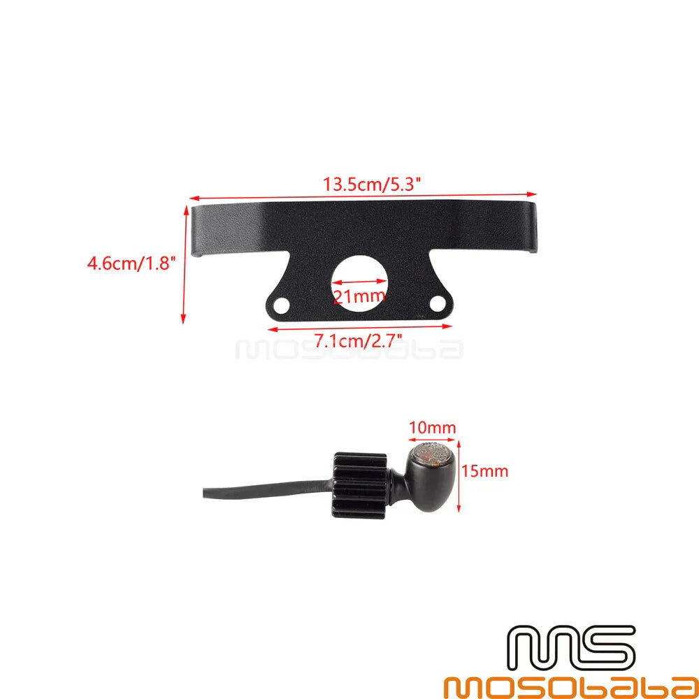 Mini Front LED Turn Signal Light w/Bracket for Harley Sportster S (21-24)