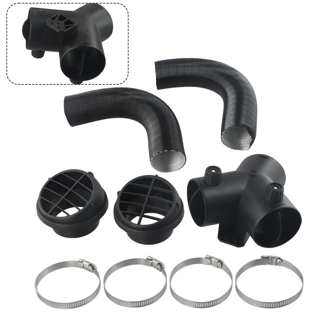 60mm Pipe Ducting Y Piece + Warm Air Outlet Vent for Diesel Heater