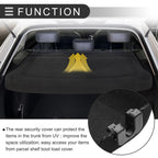 Rear Parcel Shelf Boot Load Cover for Ford Fiesta (2013–2017) Black