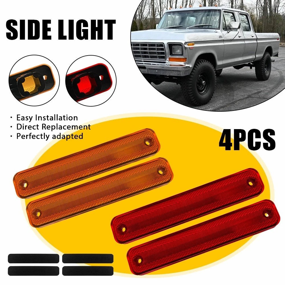 Front & Rear Side Marker Light Housing for Ford E-Series Econoline Van (1975–1991)