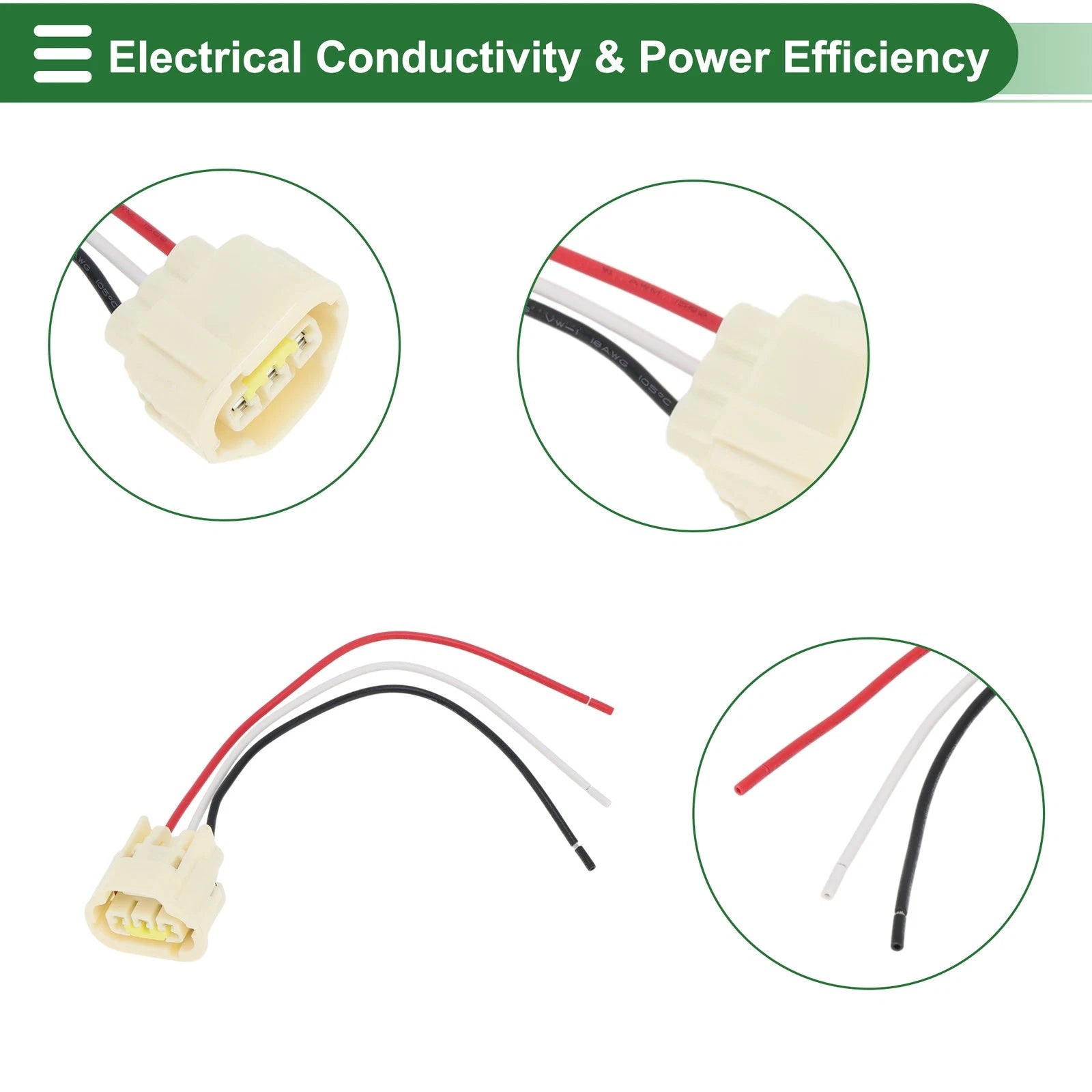Set of 3 Pins Sensor Wiring Harnesses for Dodge B1500 (1997–1998) WH10991
