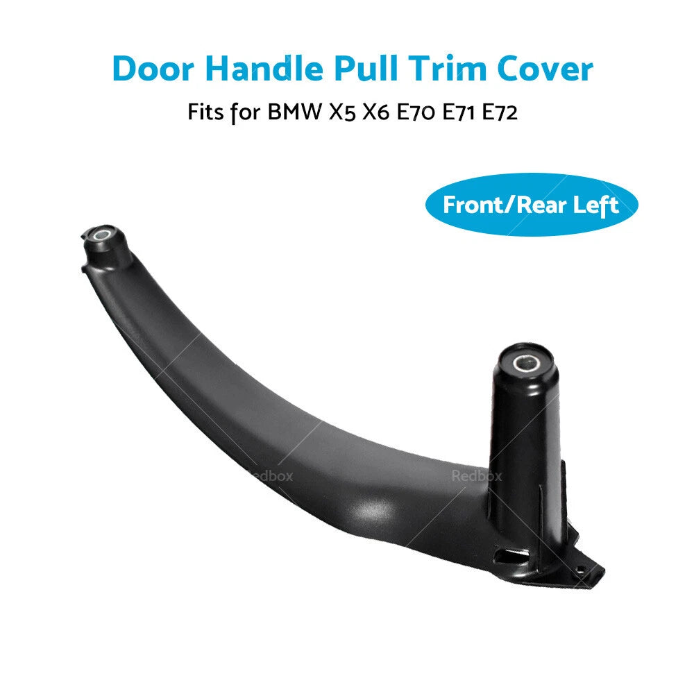 Pair Door Handle Pull Trim Cover Black for BMW X5 E70 (2007–2014)