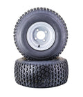 Set of 2 WANDA ATV Golf Cart Tires & Wheels 18X9.5-8 4PR 4x4" Silver Wheel-10324