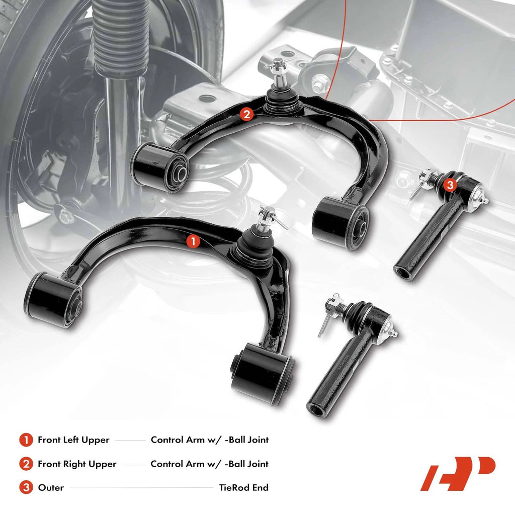 Front Upper Control Arm & Outer Tie Rod for Toyota 4Runner Lexus (1996-2002)