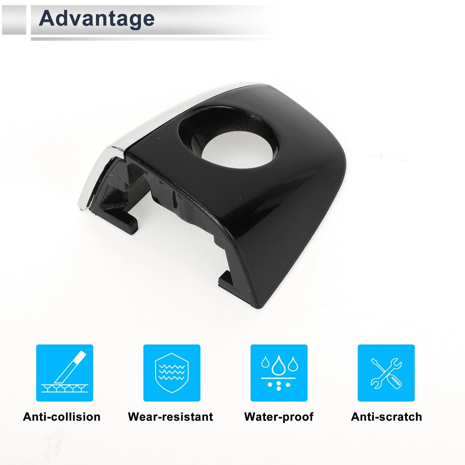 Front Left Door Handle Cover Lock Cap for Audi Q5 8R (2013–2017) No. 8T0837879 Black