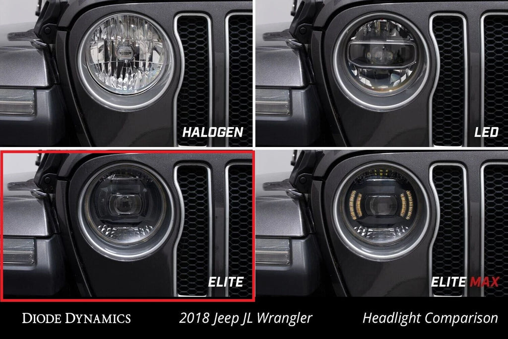 LED Headlights Elite Replacement for 2018-2023 Jeep Wrangler JL (Pair)