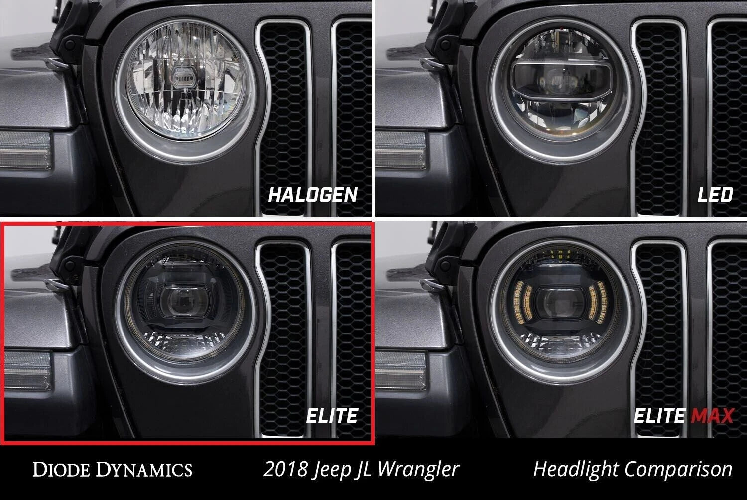 LED Headlights Elite Replacement for 2018-2023 Jeep Wrangler JL (Pair)