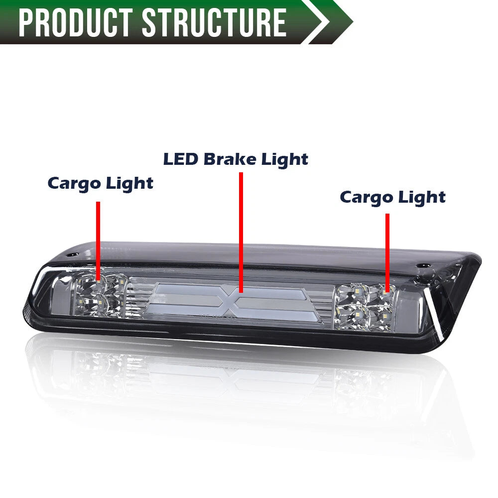 LED Third Brake Light for Ford F-150 (2004–2008) Smoke/Chrome