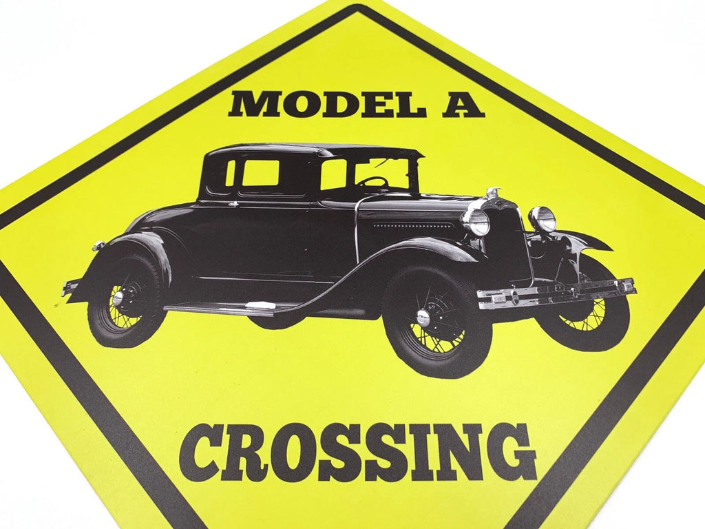 Metal Wall Sign Replacement for Ford Model A Classic Black Yellow (16.75 in)
