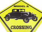 Metal Wall Sign Replacement for Ford Model A Classic Black Yellow (16.75 in)