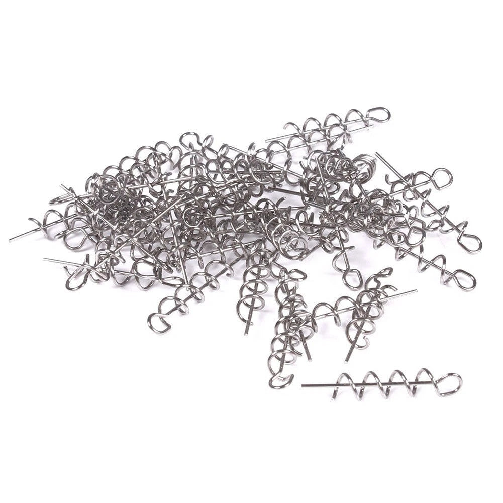 Centering Spring Lock Pin for Soft Lure Bait Worm Crank Fishing