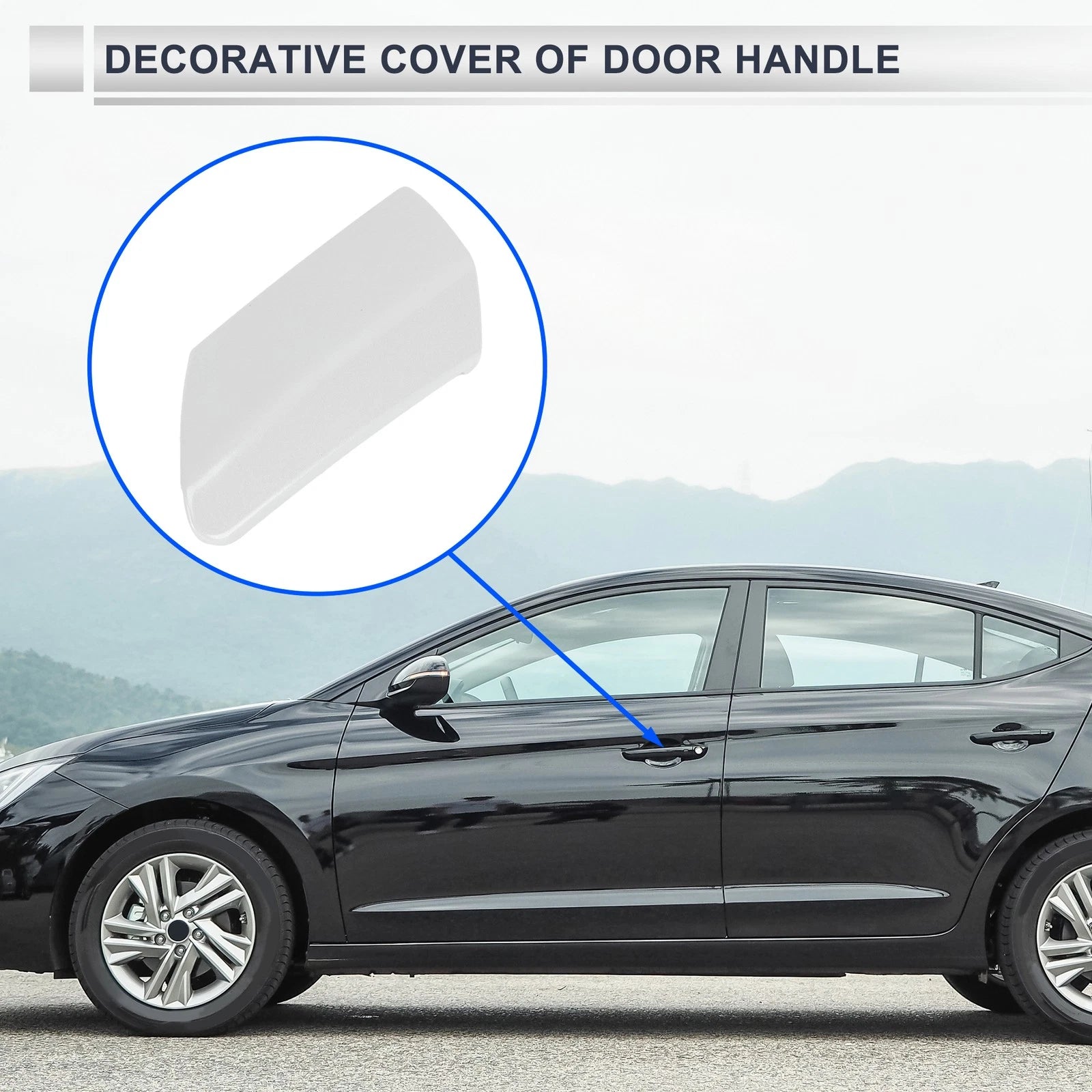 Front Left Door Knob Cover for BMW 7-Series G11 G12 (2017–2022) No. 51217474681 White
