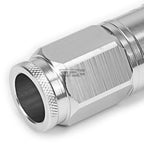 Set of 4 Open-End Aluminum Silver Lug Nuts + Adapter M12x1.5 for Automotive