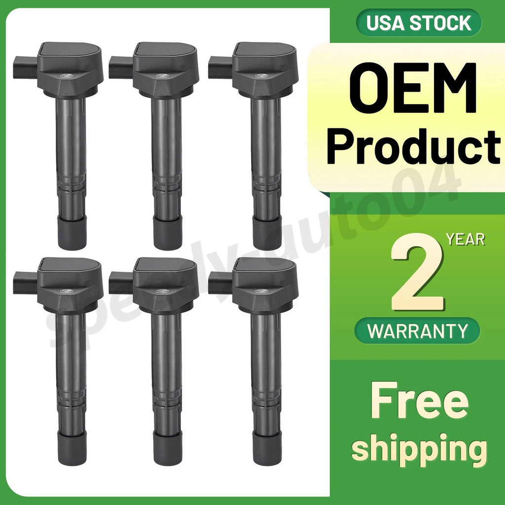 6X Ignition Coils for Honda Ridgeline (2006–2008) & Acura MDX (2007–2009)