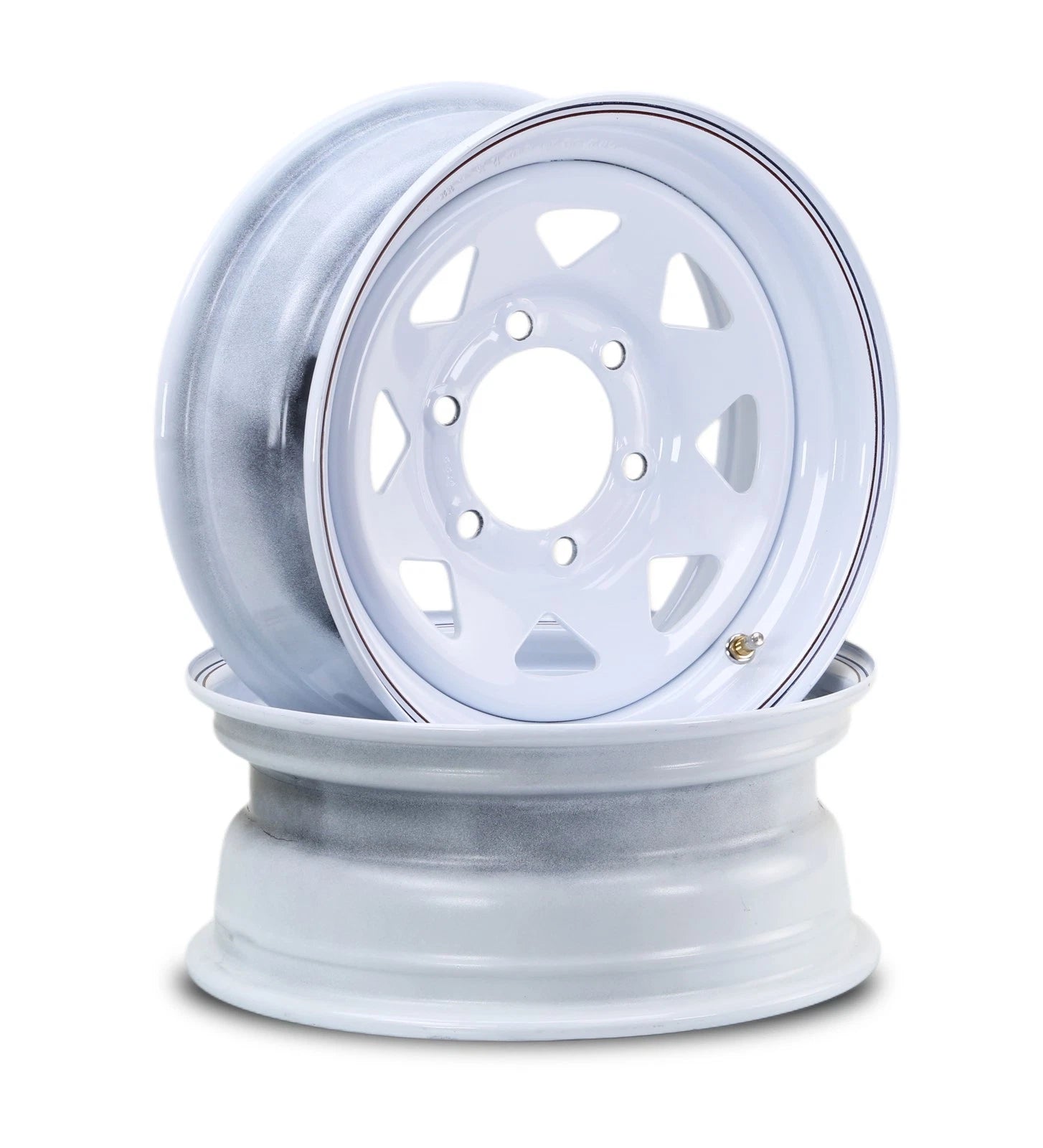 Set of 2 Heavy Duty Trailer Wheels for Libra (15x6, 6x5.5 PCD)