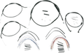 Complete Black Vinyl Handlebar Cable/Line Kit for Ape Hangers (12")