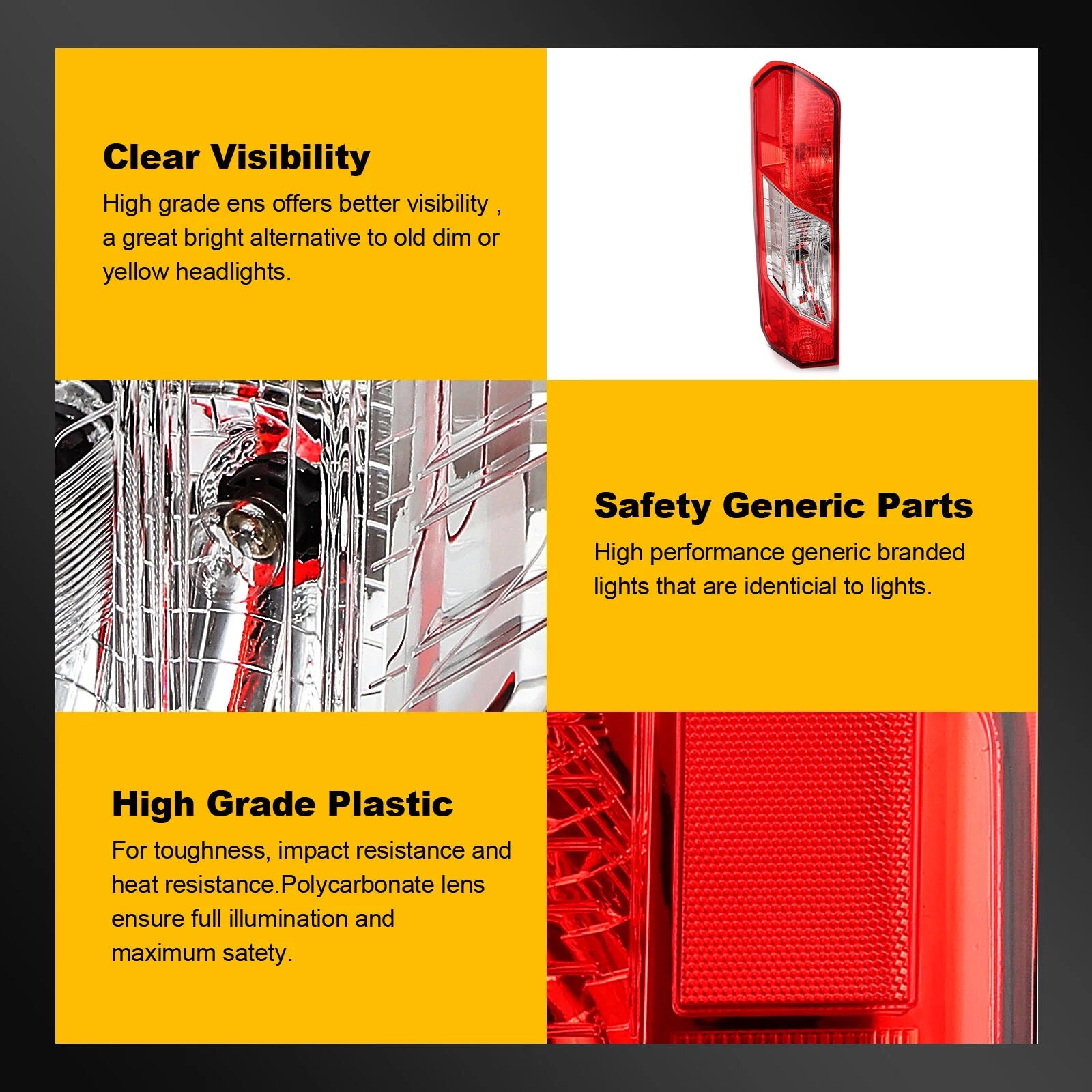 Left Tail Light Assembly for Ford Transit 150 250 350 (2015–2023)