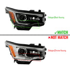 Halogen Headlight w/ LED DRL Black Trim for GMC Acadia (2017–2019)