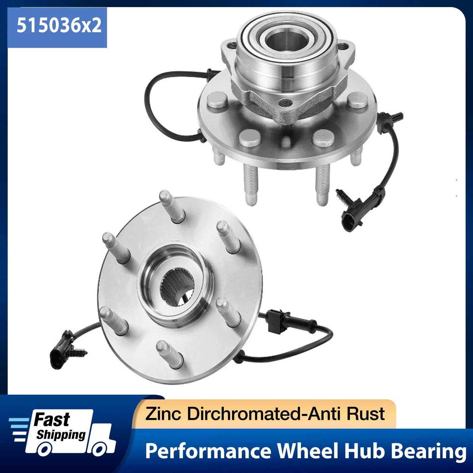Front Wheel Hub Bearings Pair for Chevrolet Silverado (2003–2006)