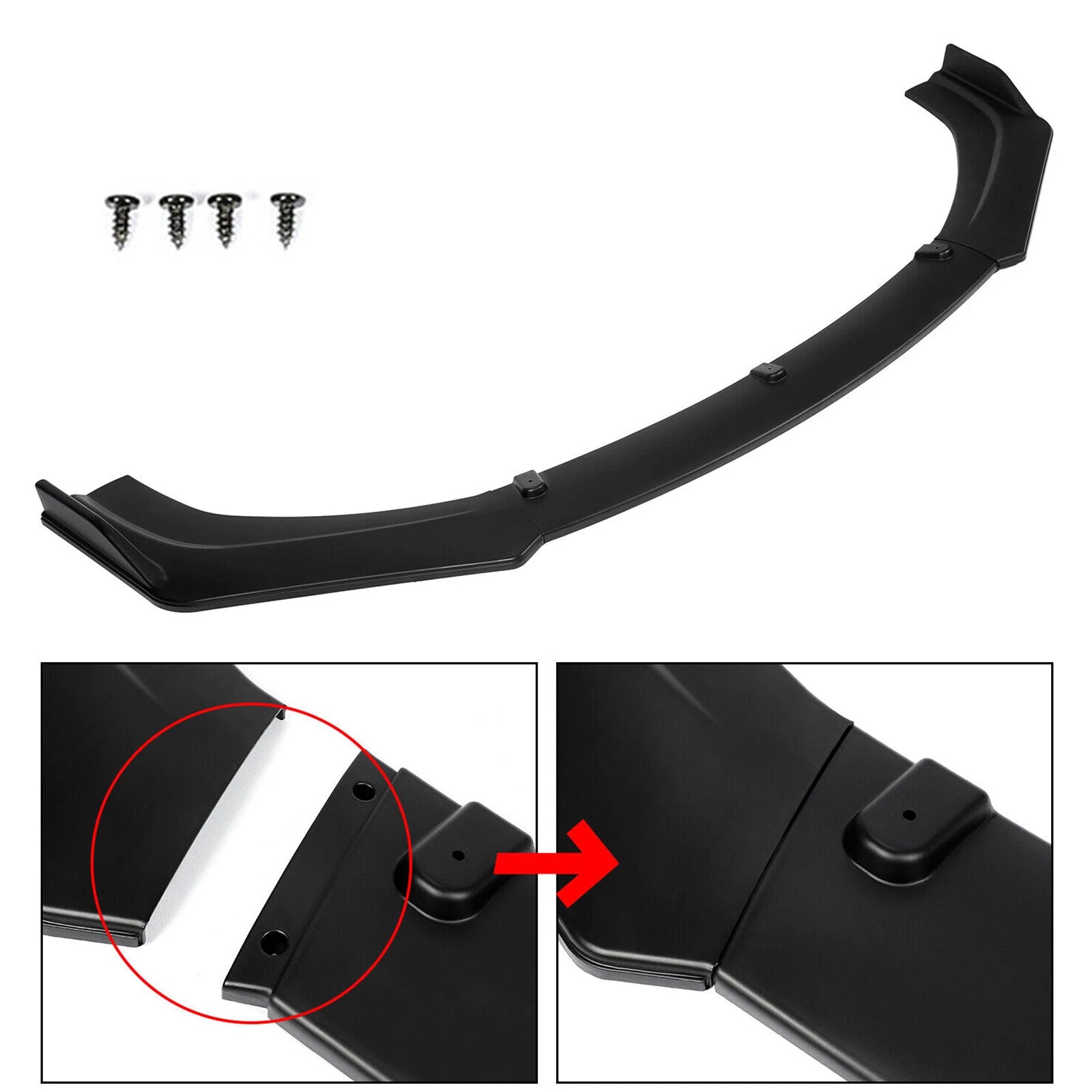 Front Bumper Lip Splitter Body Kit for Honda Civic Sedan (2016-2021)