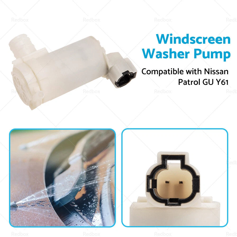 Windscreen Washer Pump Motor for Nissan Patrol GU Y61 (1998–2012)